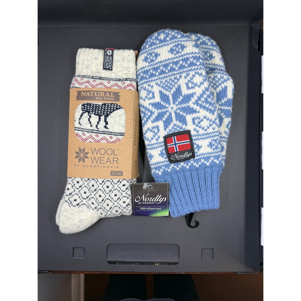 NWT Nordlys of Norway Wool Mittens & Wool Wear of Scandinavia Socks Set of 2